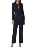 Tahari Arthur S. Levine Petite Topper Zippered Pant Suit