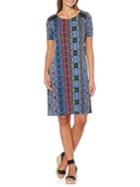 Rafaella Printed Round-neck T-shirt Dress