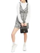 Miss Selfridge Brushed Dogtooth 2-in-1 Pinny A-line Dress