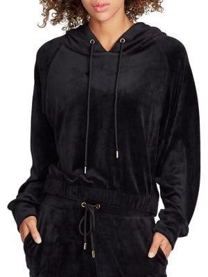 Skinny Girl Angela Stretched Velvet Hoodie