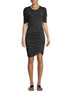 Highline Collective Shirred Metallic Sheath Dress