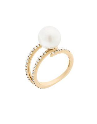 Michael Kors Pearl And Crystal Ring