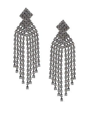 Kenneth Jay Lane Crystal Waterfall Drop Earrings