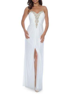 Decode 1.8 Strapless Beaded Sheath Gown