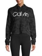 Calvin Klein Performance Logo Oversize Cropped Hoodie