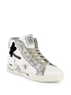 Meline In 1777 Embellished High-top Leather Sneakers