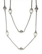 Effy Freshwater Pearl Station Necklace In Sterling Silver