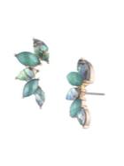 Lonna & Lilly Goldtone Pear Stone Crawler Earrings