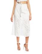 Bardot Meadow Cutout Cotton Skirt