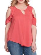 Jessica Simpson Plus Pearlina Cold-shoulder Top