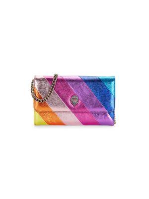 Kurt Geiger London Rainbow Striped Clutch