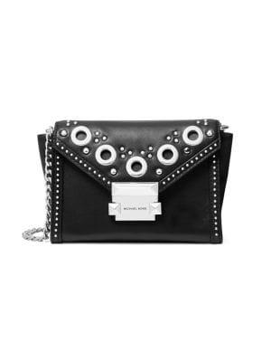 Michael Michael Kors Studded Convertible Leather Crossbody Bag