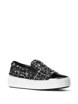 Michael Michael Kors Tia Tweed Boucle Platform Sneakers