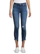 7 For All Mankind Curved-seam Ripped Jeans