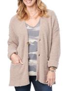 Democracy Plush Button-up Cardigan