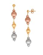 Lord & Taylor Tri-colored Beaded Drop Earrings