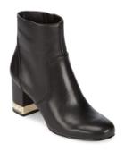 Karl Lagerfeld Paris Sadie Embellished Leather Ankle Boots