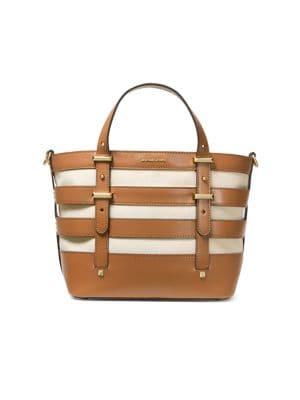 Michael Michael Kors Small Marie Cotton-leather Cage Tote