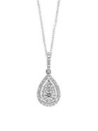 Effy 14k White Gold And Diamond Necklace