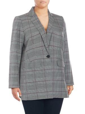 Calvin Klein Plus Classic Plaid Jacket