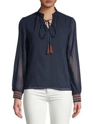 Vero Moda Tasseled-tie Crinkle Top