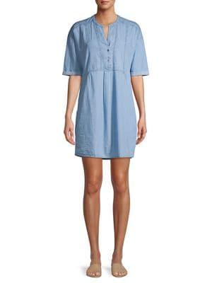 Lucky Brand Button Front Tencel Shift Dress