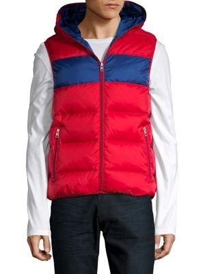 Michael Kors Striped Puffer Vest