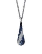 Effy Final Call Sapphire Sterling Silver Teardrop Pendant Necklace