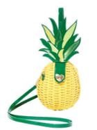Betsey Johnson Wicker Woven Pineapple Crossbody Bag