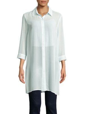 Ellen Tracy Striped Shirtdress