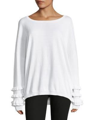 Lord & Taylor Long Ruffle-sleeve Sweater