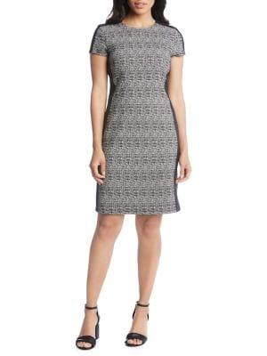 Karen Kane Contrast Euro Knit Sheath Dress