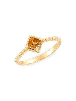 Lord & Taylor 14k Yellow Gold & Citrine Ring