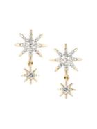 Adina Reyter Novelty Starburst 14k Yellow Gold & Pave Diamond Drop Earrings