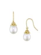 Sonatina 9-10mm Cultured Freshwater Pearl And 14k Gold Filigree Drop Earrings