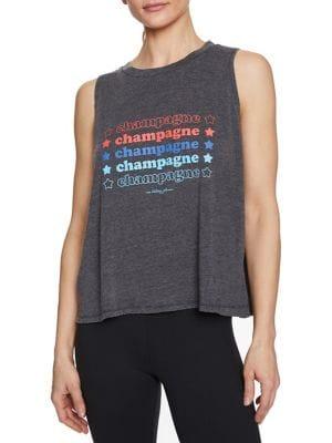 Betsey Johnson Logo Cotton Blend Tank Top