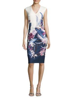 Adrianna Papell Tropical Essence Sheath Dress
