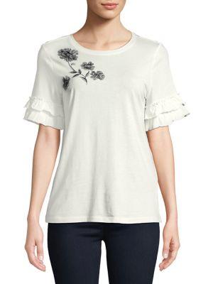Ivanka Trump Floral Stitched Top