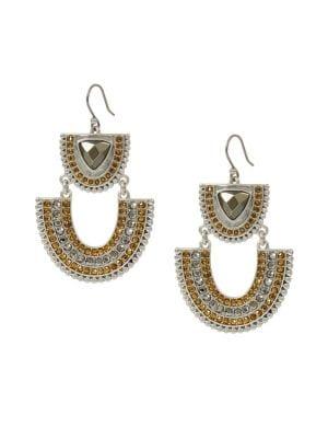 Lucky Brand Modern Opulence Two-tone Tribal Earrings