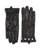 Karl Lagerfeld Stud Leather Gloves