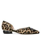 Franco Sarto Reed2 Leopard-print Calf Hair D'orsay Flats