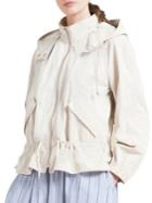 Donna Karan Hooded Long-sleeve Jacket