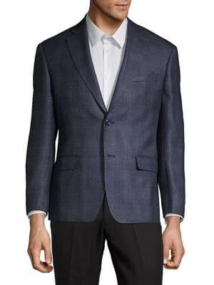 Michael Kors Plaid Wool Blend Sportcoat