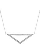 Morris & David 14k White Gold & Diamond Cut-out Pendant Necklace