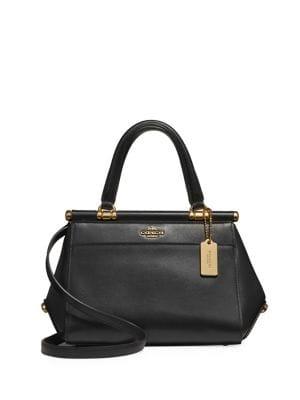 Coach Grace Petite 20 Leather Top Handle Bag