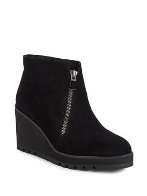 Eileen Fisher Suede Zip Booties
