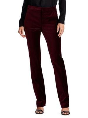 Lauren Ralph Lauren Straight Stretch Velvet Pants