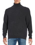Black Brown Turtleneck Cashmere Sweater