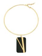 Botkier 4/25 Jet And Gold Inlay Flex Wire Collar Necklace