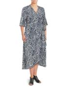 Melissa Mccarthy Seven7 Plus Leopard Print Wrap Dress
